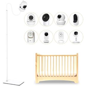 حامل حامل الحامل الطابق للأطفال متوافق مع Hellobaby ، Nanit Pro ، Owlet ، البصريات الرضع ، موتورولا ، فافا ، حامل كاميرا الطفل العالمي القابل للتعديل