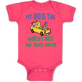 Cute Rascals Custom Baby Bodysuit My Dad Is The World's Best Tow Truck Driver Boy & Girl Baby Clothes