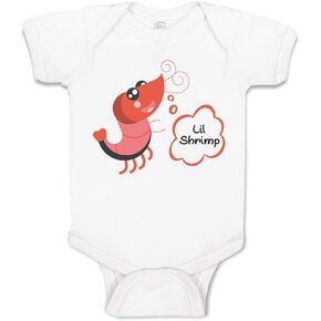 لطيف راسكالز مخصص bodysuit مضحك الروبيان يقول ليل الروبيان المأكولات البحرية مضحك in Kuwait