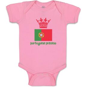 Cute Rascals Custom Boy & Girl Baby Bodysuit Portuguese Princess Crown Cotton Striped Clothes
