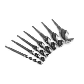 WoodOwl Wood Owl 7 Piece Set Overdrive Fast Boring Ultra Smooth Auger Brad Point Boring Bits Containing The Following Sizes 3/8"", 1/2", 5/8", 3/4", 7/8", 1" and 1 1/4"