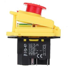 مفاتيح الضغط الكهرومغناطيسي المقاوم للماء 5Pins KJD17B/120V KJD17B 220V 2HP Safety Stop Stop Bush Switch (110V)