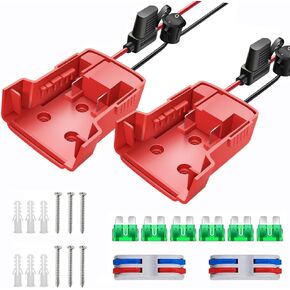 1 حزمة محول عجلة الطاقة لمحول بطارية Milwaukee M18 محول بطارية 18 فولت محول بطارية مع الصمامات والأسلاك ، سلك 14AWG ، موصل الطاقة لألعاب CAR RC DIY ، شاحنة RC والروبوتات