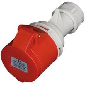 Industrial Air Base 4P Red (3P+T) 32A IP44 Voltage 380-415V Electrical System Socket