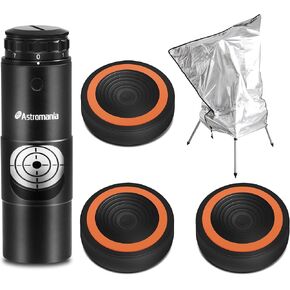 Astromania Protective Telescope Cover with Fixing Strap, Diameter 23.8" - Bundle with - Anti-vibration Suppression Pads&1.25" Laser Collimator