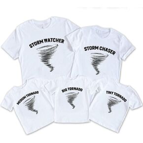 Tornado Matching Family Shirts, Storm Chaser, Tiny Tornado, Big Tornado, Storm Watcher, Mom Kids Shirt, Dad Baby T-Shirt, Mother's Day Shirt