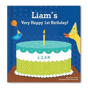 Baby's First Birthday - Personalized Children's Book - Book of Us (Boy's Blue Version)