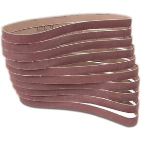 Belt Sander 1-1/2" x 30" Aluminum Oxide Sanding Belt, 320 Grit, 20 Pack, for pipe tube polisher sander grinder fits Metabo Roxx Tools