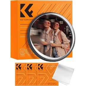 K&F Concept 82mm Unilateral Blur Ghost Motion Filter Super Speed Effects for Camera Lens Clear Optical Glass with Cleaning Cloth