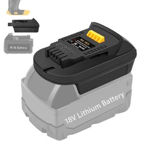 Battery Adapter for Dewalt 20V Max Tool Use, for Milwaukee M18 18V Battery Convert to for Dewalt 20V Lithium Battery Tools Converter (Adapter ONLY)