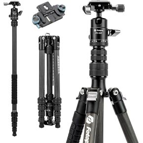Fotopro Carbon Fiber Travel Tripod Bundle with Backpack Strap Camera Mount