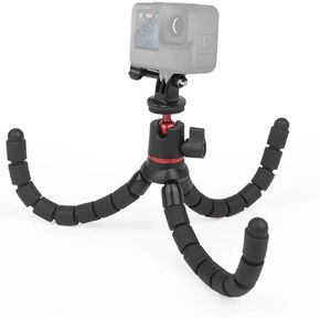 REFLEX CAMERA Flexible Mini Octopus Tripod 1/4'' Screw | Adjustable Bendable Legs Compatible with Canon, Nikon, Sony, Go Pro, Insta | Portable Travel Tripod for Photography & Vlogging