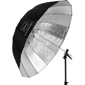 Glow Easy Lock Medium Deep Beaded Silver Fiberglass Umbrella (41")