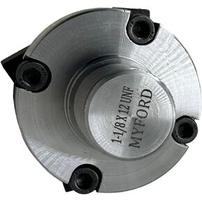 يتراكم 1-1/8 "× 12 محول الأمم المتحدة لمخرطة Myford - متوافق مع 3" و 4 "الجداول الدوارة العادية والممالة ، والهندسة الدقيقة لتعزيز تعددات الآلات والأداء
