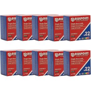 BLUEPOINT .22 Cal RED Neck Down Single Shot Powder Load for Powder Actuated Fastening System, (1000 - Count). Item# 22SGNDL5 10-PACK SAVE $30