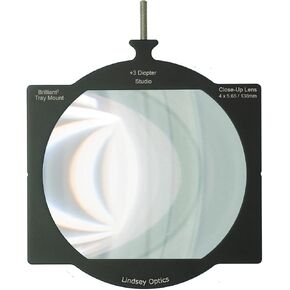 4 x 5.65 +3 Diopter Brilliant Tray Mount Studio Close-Up Lens