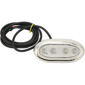 Marine Underwater LED Light, Super Bright, IP68, Anti Water for Boat, Yacht, Waterside Night Fishing (Blue Light)
