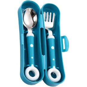 Kisangel 1 Set of Durable Fork and Spoon for Lightweight and Easy to Grip Tableware for Mealtime Fun