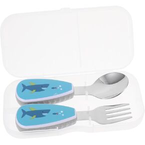 Milisten 1 Set Utensils with Box Ergonomic Spoon Fork for Boy Girl Safe Lightweight Smooth Surface Design for for Home Travel