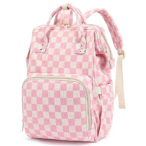 Baby Diaper Bag Backpack for Mom, Large Capacity Travel Nappy Bag for Boys & Girls with Stroller Straps (Corduroy Checkered Green)