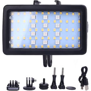 Video Lighting Dive Light, Waterproofing 130ft / 40m Underwater Video Camera Lights, 5000 to 6000K RGB Dive Fill Lamp for Photography