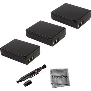 3-Pack LP-E10 High-Capacity Replacement Batteries for Select Canon Digital Cameras. UltraPro Bundle Includes: Deluxe Microfiber Cleaning Cloth, Lens Cleaning Pen