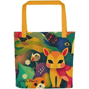 Lillyin Love® Animal Friends Tote - فن الحياة البرية الرائعة ، حقيبة يومية قابلة لإعادة الاستخدام للجميع ، فكرة هدية رائعة لجميع الأعمار