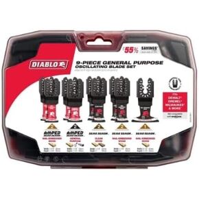 DIABLO DOU9S 9 PC Universal FIT GUIP GUISE SET ORCILLATING SET (9 قطعة)
