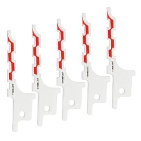 5 PCS Drywall المتبادلة الشفرة SWAN POINT 48-00-1640 لأداة MILWAUK-EE ELECTRAL TOULL DRYWALL ACCESS SAWZALL Blade for Drywalls Access Rades Material (White+Red ، Size: 7.48 * 2.6inch)
