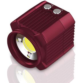 LED تحت الماء والتصوير الفوتوغرافي ضوء ، تصل إلى 60 متر قابلة للشحن IPX8 مصباح الغوص مصباح LED في الهواء الطلق إعادة شحن ، DSLR وكاميرات الحركة مع 3 أوضاع الضوء (أسود) (أحمر) (أحمر)
