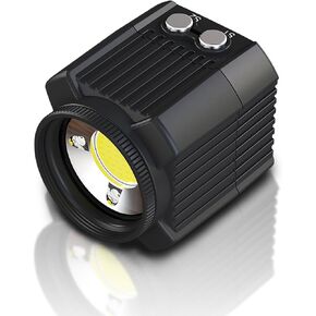 LED Light, Rechargeable, Photo Lamp Underwater for Camera, LED Video Light Diving Photography Lamp, IPX8 Camping Light for Drone/ (Black) (Red)
