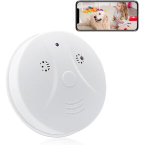 Security Cameras WiFi Camera Smoke Detector Hidden Camera Video HD 1080P Wireless Small Nanny Cam Real-Time Spy Camera for Home with Night Vision and Motion Detection