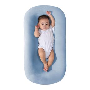 Baby Lounge Pillow for Newborn 0-24 Months, Newborn Lounger Nest Sleeping for Baby in Bed, Infants Lounger for Boys & Girls (Pink, 29.5*19.3in)