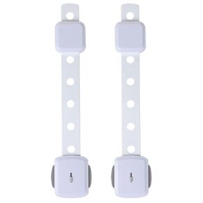 Fursafe&Q Cabinet Locks Baby Proofing, Baby Drawer Safety Locks -Adhesive Child Safety Lock Straps Adjustable Door Latch for Fridge Toilet Oven No Drill Furniture Kitchen Lock