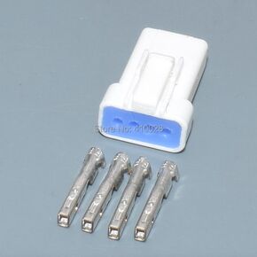 0.7mm 4 Pin/Way Male Female Automotive Connector Plug Housing for 04R-JWPF-VSLE-S 04T-JWPF-VSLE-S - (Color Name: 100set Male Female)