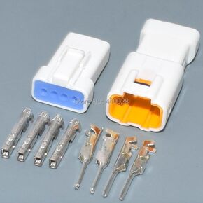 2 3 4 6 8Pin Male Female Automotive Connector Plug Housing with Terminal for 02R-JWPF-VSLE-S 02T-JWPF-VSLE-S - (Color Name: 4p 2set Male Female)