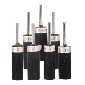 GARVALON Rotary Tool Sanding Kit 6 Pack Sanding Drum for Drill Grit Sandpaper Rods Portable