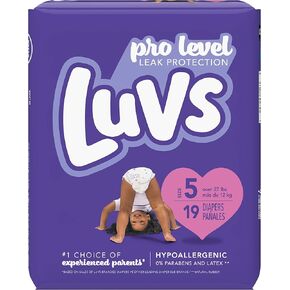 Luvs Pro Leav Fear Protection Diapers Size 5 19 Count