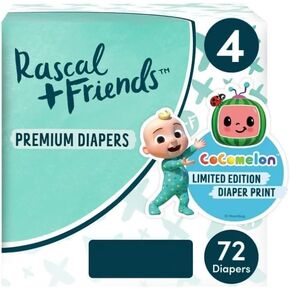Rascal + Friends Diapers ℭ𝔬~ℭ𝔬~𝔪𝔢𝔩𝔬𝔫 Edition Size 4, 72 Count