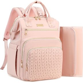 AIJIEKE Diaper Bag, Large Wide-Open Baby Diaper Backpack, Multi-functional Baby Travel Tote Bag, Diaper Bag with Changing Pad, Diaper Bags for Mom & Maternity (Grey)