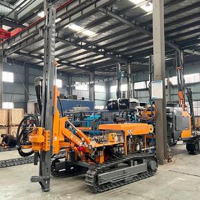 Integrated DTH Drill Rig, Crawler Mounted Drilling Equipment for Deep Rock Projects, with Spare Parts Available