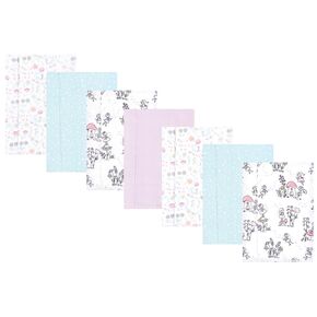 Hudson Baby Unisex Baby Flannel Burp Cloth 7pk, Garden Fairies, One Size