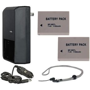 High Capacity Batteries (2 Units) + AC/DC Travel Charger Compatible with Sony Cyber-Shot DSC-RX100 II + Krusell Multidapt Neck Strap (Black Finish)
