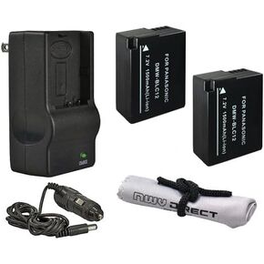 High Capacity Batteries (2 Units) + AC/DC Travel Charger Compatible with Canon PowerShot SX420 is + Krusell Multidapt Neck Strap (Black Finish)