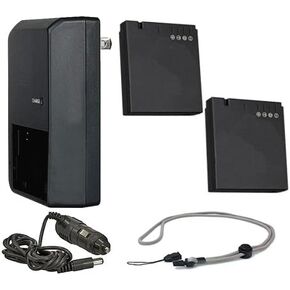 High Capacity Batteries (2 Units) + AC/DC Travel Charger Compatible with Panasonic Lumix DMC-FZ7