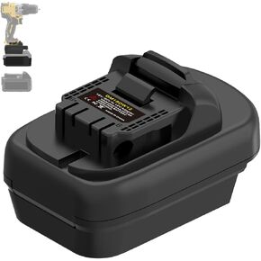 DM18DW12 Battery Adapter Converter – Compatible with DeWalt 20V & Milwaukee 18V Battery, Advanced Voltage Reduction Technology, Portable & Safe Battery Adapter for Cordless Tools