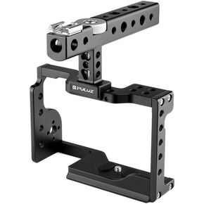 طقم قفص مع مقبض علوي لـ Sony A6600 / ILCE-6600 ، مثبت الكاميرا الممتد قفص الكاميرا خفيفة الوزن ، تركيب مريح ، متين