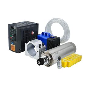 Engraving Water Cooling Spindle Motor Kit 2.2kw 2200w Round Spindle 24000RPM + VFD Inverter RS485 13pcs ER20 for CNC Milling Accessories(110V)
