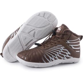 HF Winter Ergonomic Supportive Winter Barefoot Shoes, Zero-Drop Sole Brown