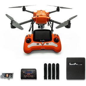 Swellpro FD2 Fisherman Max Heavy Lift Fishing Drone مع سعة الطعم 7.0 رطل ، ومجموعة صب طولها 1.5 كيلومتر ، طائرة IP67 مقاومة للماء مع كاميرا 4K للبالغين (مجموعة متقدمة)